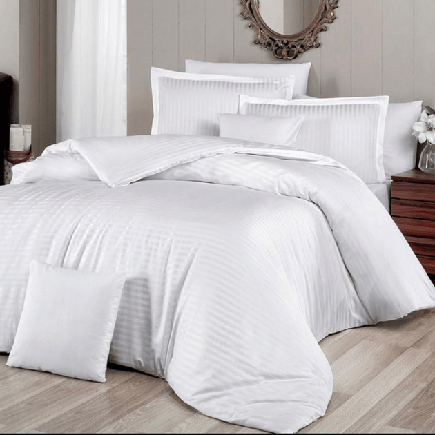 Posteljina DM-WHT od damast pamuka