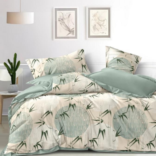 Posteljina SPL10 GRN sa zelenim bambus motivima